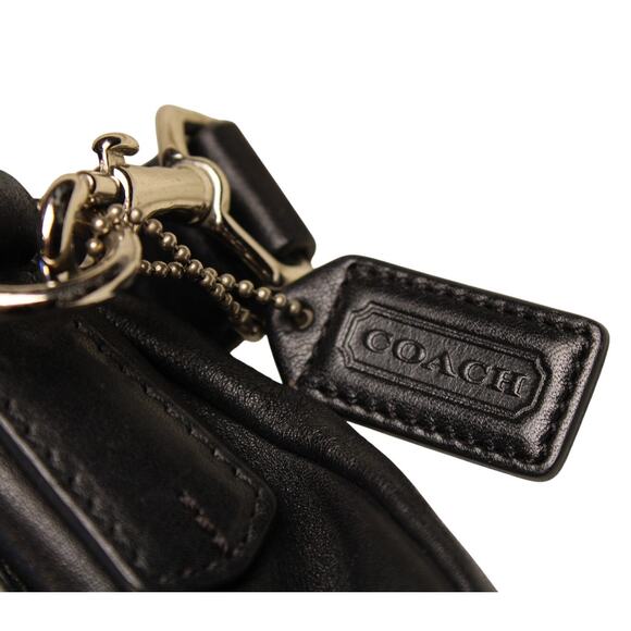 coach black leather messenger bag - Picture 3 of 11